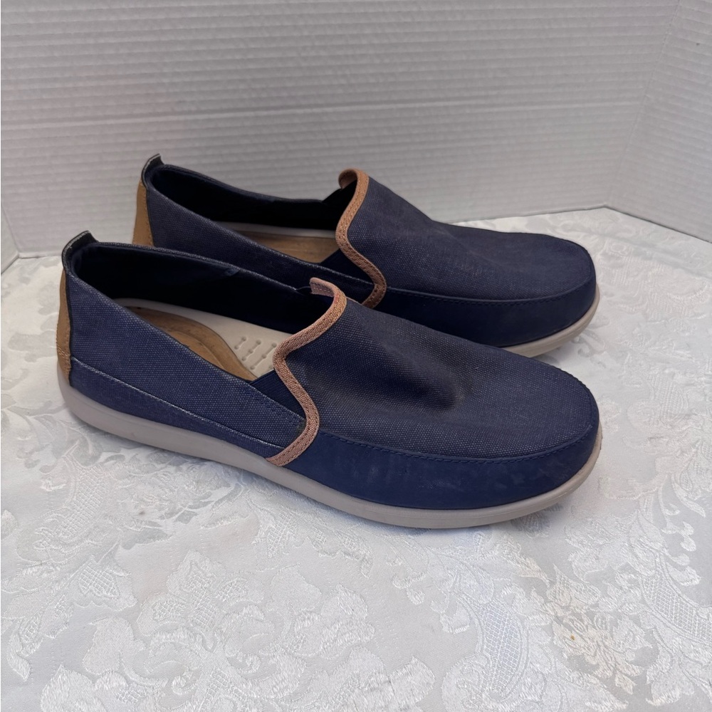Crocs Santa Cruz Navy Men’s 13 Loafer Comfort Casual Shoes Beach Fish Coastal